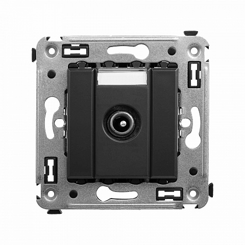 DKC Avanti Черный матовый Розетка TV проходная