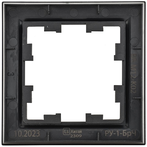 IEK BRITE Рамка 1-местная РУ-1-БрЧ черный