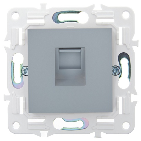 IEK SKANDY Серый Розетка компьютерная RJ45 кат.5E SK-K01Gr