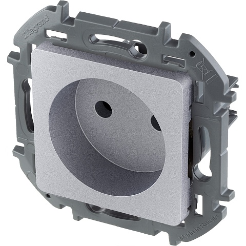 Legrand INSPIRIA Алюминий Розетка 2К - 16 А - 250 В