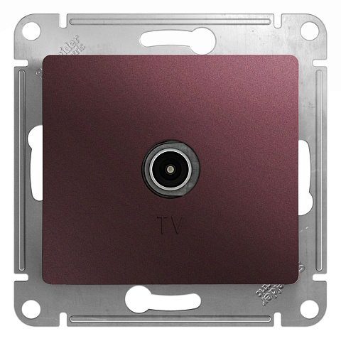 SE Glossa Баклажановый Розетка TV проходная 4DB