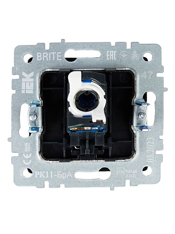 IEK BRITE BASE Алюминий Розетка комп. RJ45 кат.6 РК11-БрА
