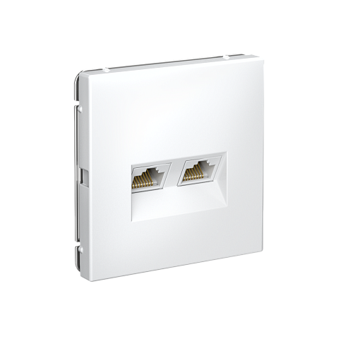 Systeme Electric ArtGallery Лотос Розетка двойная компьютерная RJ45+RJ45, кат. 5е, механизм