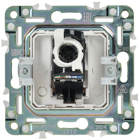 IEK SKANDY Арктический белый Розетка компьютерная RJ45 кат.5E SK-K01W