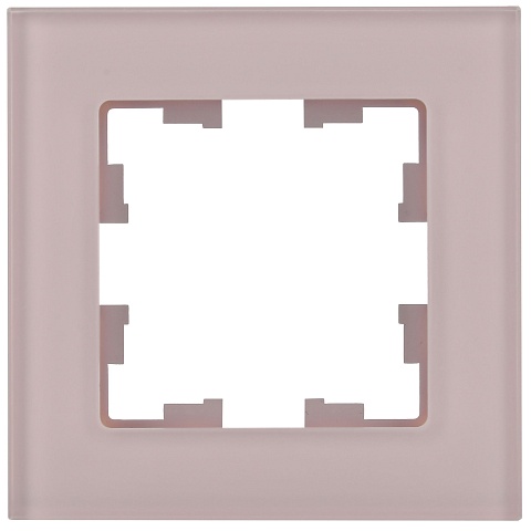 IEK BRITE DECOR Розовый матовый стекло Рамка 1-мест. РУ-1-2-Бр