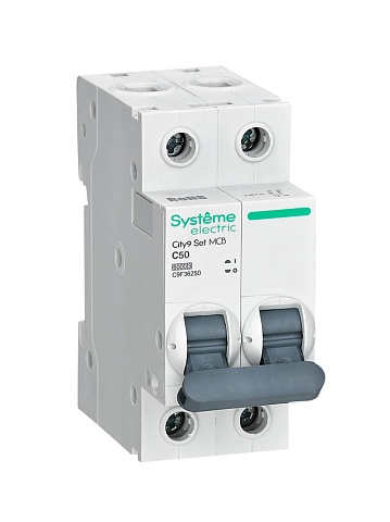 Systeme Electric City9 Set Автоматический выключатель (АВ) С 50А 2P 6kA 230В