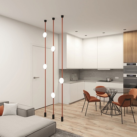 Denkirs DK5567-WH+BK Трековый светильник Belty Flow со светодиодом d168mm H30mm 48V 10W 120° 3000K IP20 белый с черным алюминий