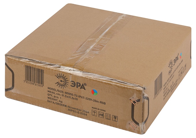 ЭРА Светодиодная неоновая лента N5050-72-IP67-220V-20m-RGB многоцветный