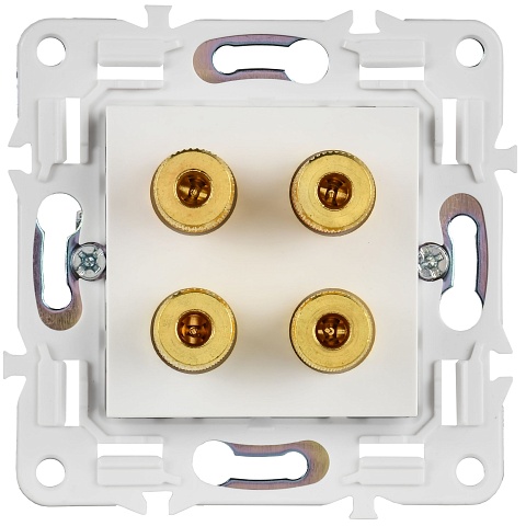 IEK SKANDY Арктический белый Аудиорозетка 4-ая SK-A01W