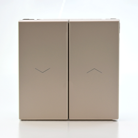 Systeme Electric ArtGallery Песочный Выключатель 2-клавишный для жалюзи, 2х сх.4, 10А, механизм, быстрозажим. клем.
