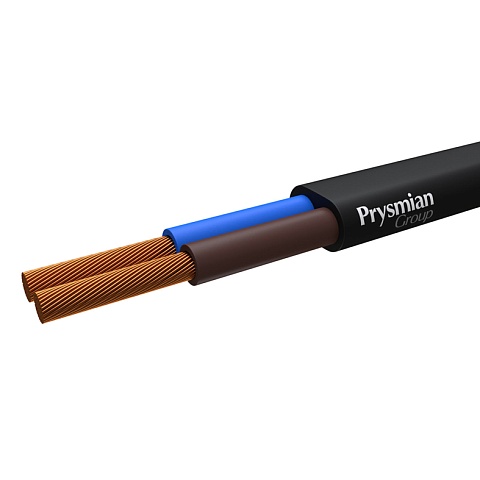 Кабель ШВВП 2x0,75 мк (N) (Черный РЭК-Prysmian)