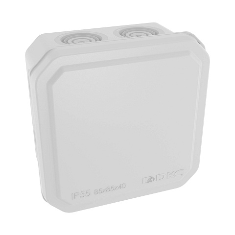DKC Коробка ответвительная с 8+2 кабельными вводами д.25/20мм, IP55,85х85х40мм