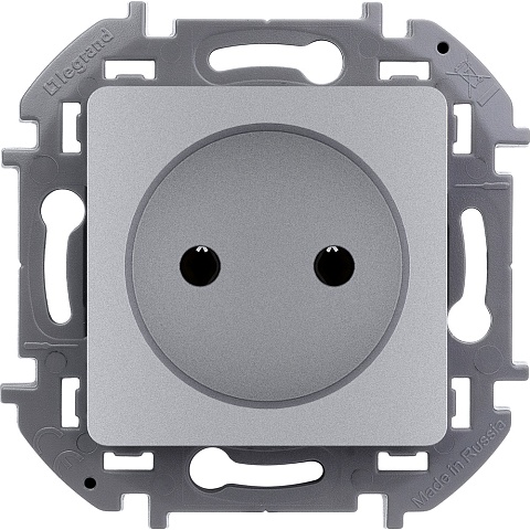 Legrand INSPIRIA Алюминий Розетка 2К - 16 А - 250 В