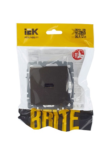 IEK BRITE Розетка HDMI РHDMI-0-БрТБ темная бронза