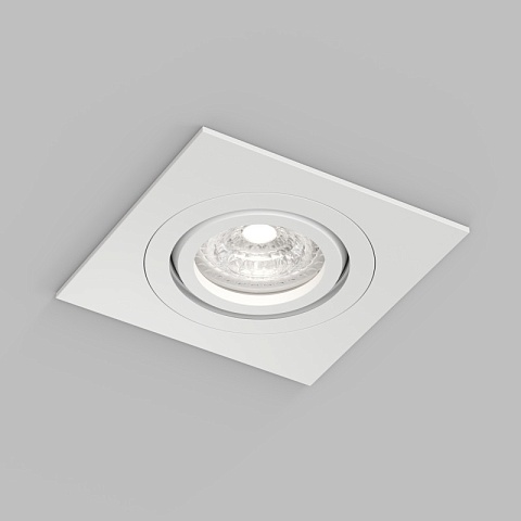 Denkirs DK2111-WH Встраиваемый влагозащищённый светильник HYDRO, IP44, до 15 Вт LED, GU10, алюминий, белый