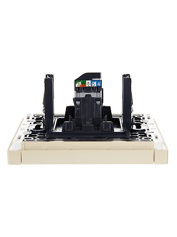 IEK FORTE&PIANO Ваниль Розетка комп. RJ45 кат.5E FP432