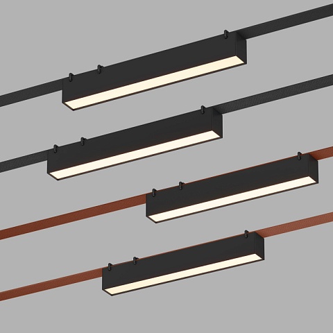 Denkirs DK5575-BK Трековый светильник Belty Linear со светодиодом L323mm H45mm 48V 12W 120° 3000K IP20 черный алюминий