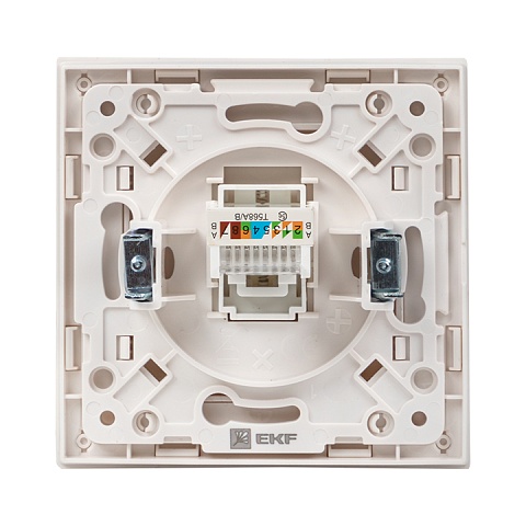 EKF PROxima Стокгольм Белый Розетка RJ-45