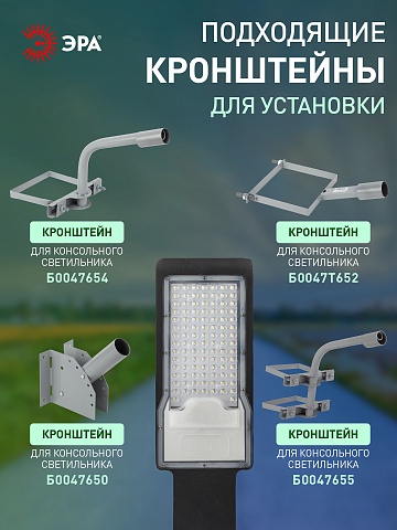 ЭРА Светильник уличный светодиодный SPP-503-0-50K-080 80Вт 5000К IP65 КСС Ш