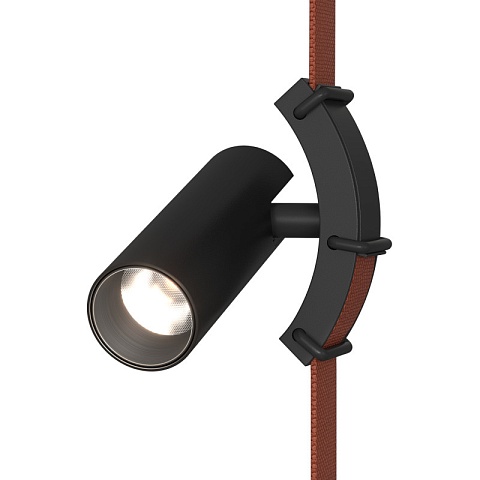 Denkirs DK5547-BK Поворотный трековый светильник Belty Spot со светодиодом d35mm L127mm 48V 7W 30° 3000K IP20 черный алюминий