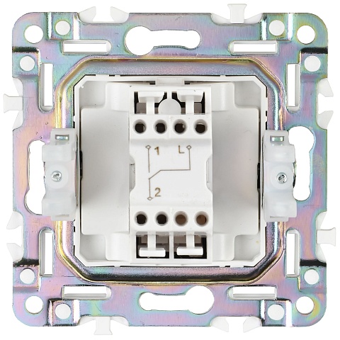IEK SKANDY Черный Выключатель 1-клавишный проходной 10А SK-V02Bl