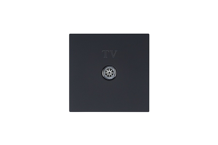 Jasmart FD Черный матовый (soft touch) Розетка TV Φ9.5mm оконечная
