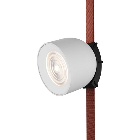 Denkirs DK5541-WH+BK Поворотный трековый светильник Belty Spot со светодиодом d100mm H107mm 48V 12W 38° 3000K IP20 белый с черным алюминий