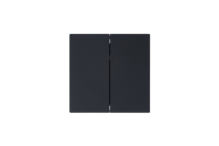 Jasmart FD Черный матовый (soft touch) Выключатель 2-кл 10A 250V~