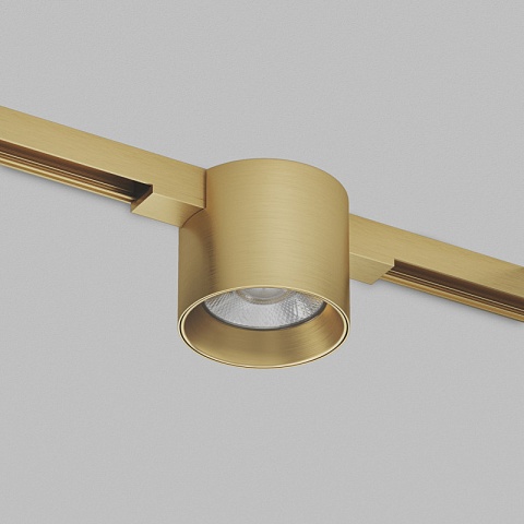Denkirs DK5743-SB Светильник для трека SHINE SPOT со светодиодом, D70*H60, 48V DC, 8W, RA≥90, 3000K, IP20, сатинированная латунь, алюминий