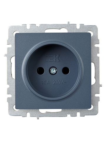 IEK BRITE BASE Маренго Розетка без з/к с з/ш 10А РСш10-2-БрМ