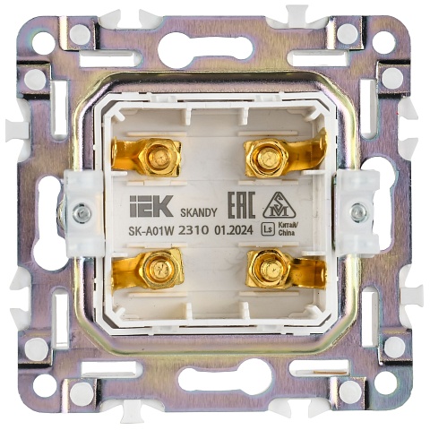 IEK SKANDY Арктический белый Аудиорозетка 4-ая SK-A01W