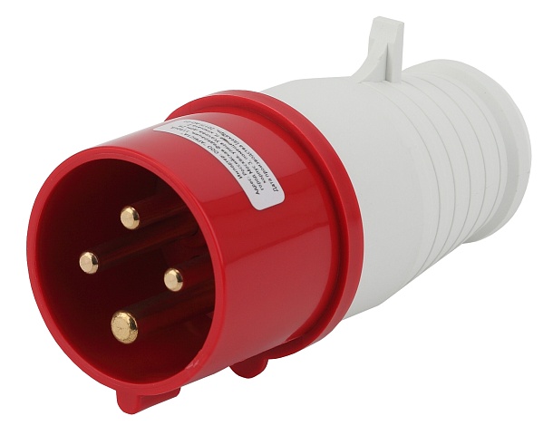 ЭРА Вилка V-16-3P-PE-IP44 переносная 014 3Р+РЕ 16А 380В IP44