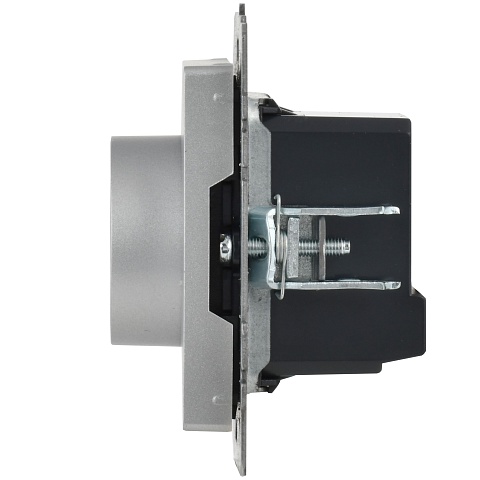 IEK BRITE BASE Алюминий Термостат электронный с инд. ТС10-1-БрА (терморегулятор)