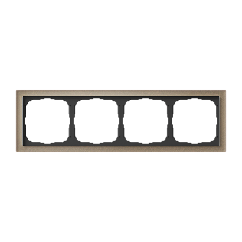 Systeme Electric ArtGallery Pure Органическое стекло Шампань Рамка 4-ая