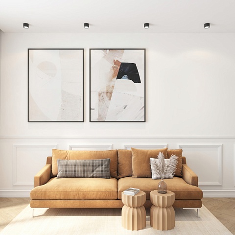 Denkirs DK2601-BK Светильник накладной LUND, IP 20, до 15 Вт, GX53, LED, черный, алюминий
