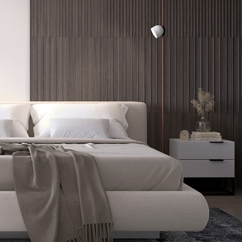 Denkirs DK5543-WH+BK Поворотный трековый светильник Belty Spot со светодиодом d100mm H107mm 48V 12W 120° 3000K IP20 белый с черным алюминий