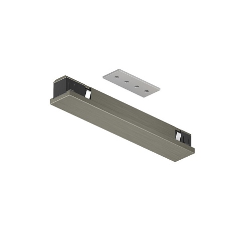 Denkirs TR5722-DN Электрический коннектор прямой для трека SHINE BASE, 48V DC, IP20, темный никель, алюминий