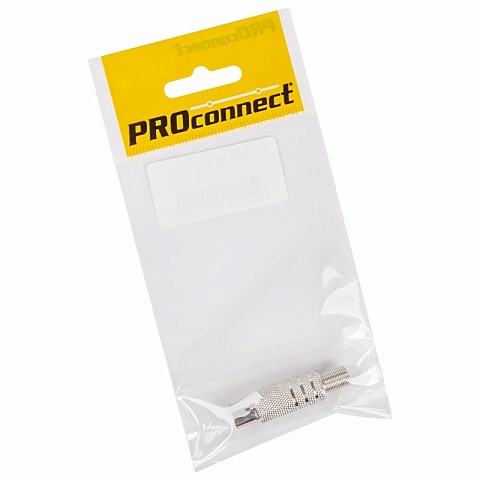 PROconnect Разъем антенный на кабель, (штекер-TV никель с пружиной), (1шт.) (пакет)