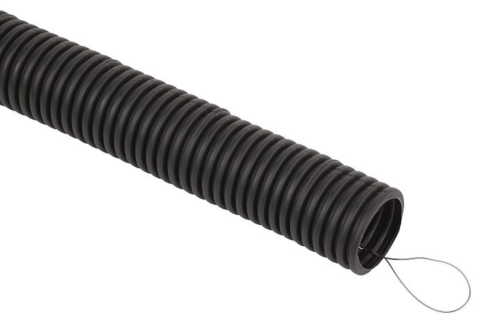 ЭРА Труба гофрированная FRHF GOFR-50-20-FRHF черная безгалогенная трудногорючая d50 с зондом 20м