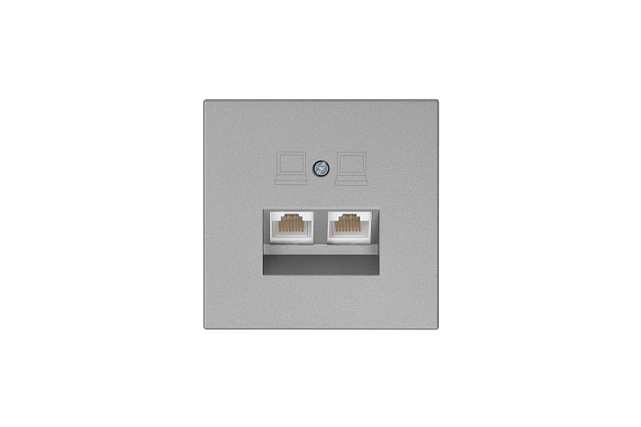 Jasmart FD Никель Розетка RJ45 2-ая