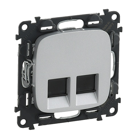 Legrand Valena ALLURE DIY Алюм Розетка комп(RJ45) 2-ая 6 кат UTP