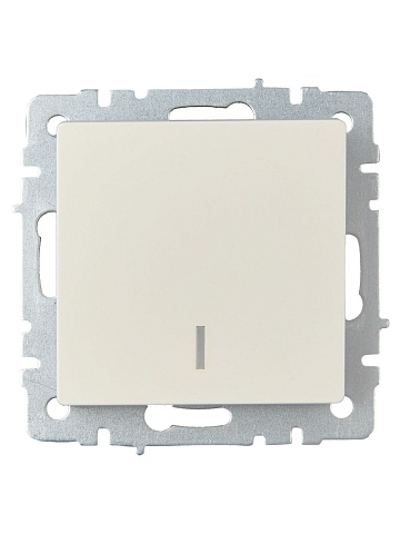 IEK BRITE BASE Бежевый Выключ. 1-кл. прох. с инд. 10А ВС10-1-7-БрКр
