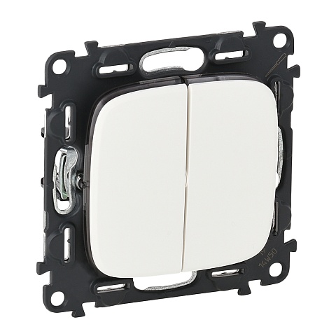 Legrand Valena ALLURE DIY Бел Переключатель 2-клавишный 10А 250В