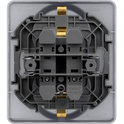 Legrand INSPIRIA Алюминий Розетка 2 x 2К+З - немецкий стандарт - 16 А - 250 В