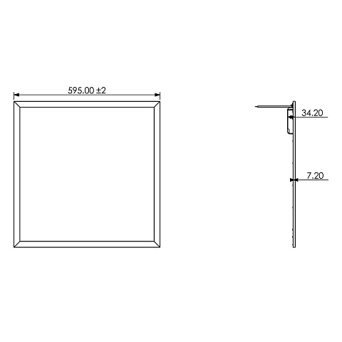 ЭРА Светодиодная панель SPL-511-W-40K-040 40Вт 4000К Ra90 595x595x8 без драйвера с ушками 3 года гарантия ультратонкая