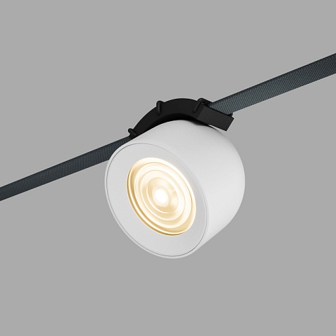 Denkirs DK5541-WH+BK Поворотный трековый светильник Belty Spot со светодиодом d100mm H107mm 48V 12W 38° 3000K IP20 белый с черным алюминий