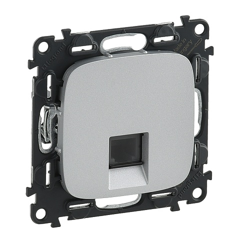 Legrand Valena ALLURE DIY Алюм Розетка ТЛФ 1-ая (RJ11)
