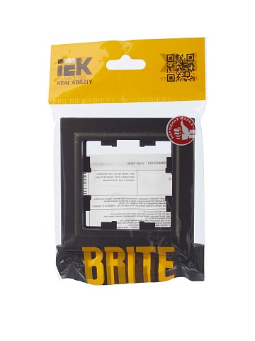 IEK BRITE Рамка 1-местная РУ-1-БрТБ темная бронза