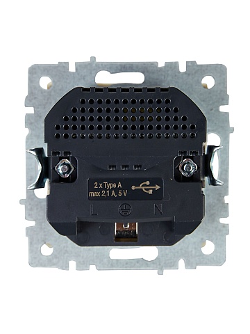 IEK BRITE Роз. с з/к/ш 16А с USB A+A 2,1А РЮш10-1-БрКр беж.