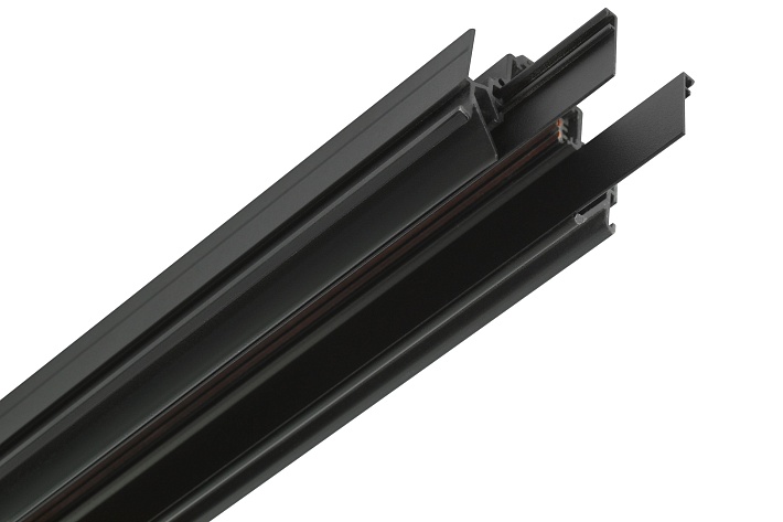 ЭРА Магнитный трековый шинопровод TRM-PC20-200 BK встраиваемый для натяжных потолков 2м черный для системы NOVA